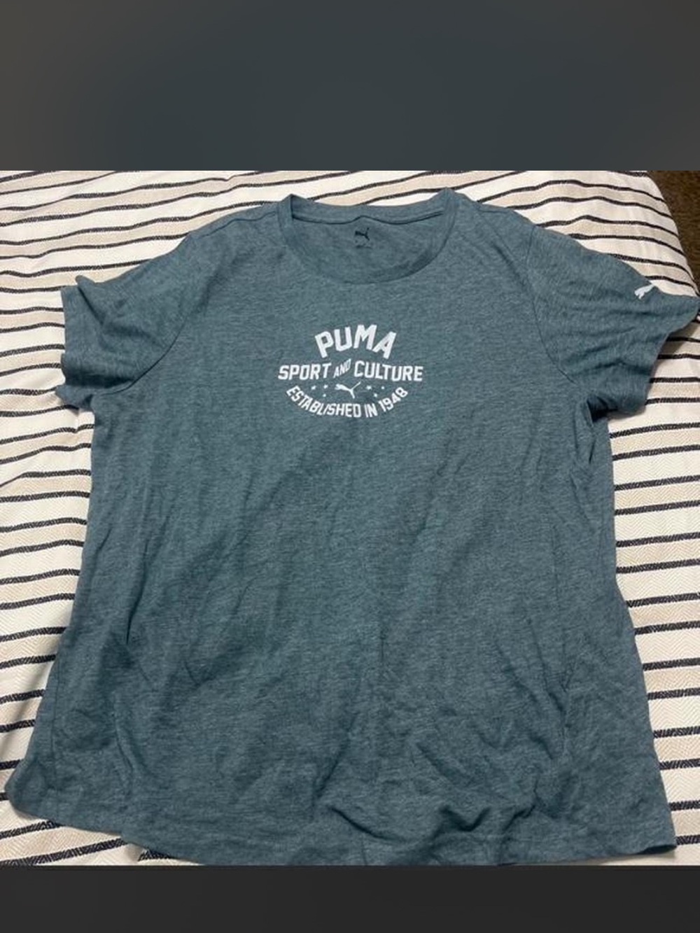 Puma woman Teal Graphic Short Sleeve Crew Tee